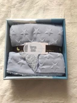 Couverture pour bébé motif étoile Bleu