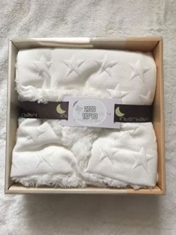 Couverture pour bébé motif étoile Blanc