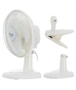 Adler AD 7317 Ventilateur 15 cm avec clip et socle