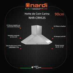 Nardi hotte de coin 90 cm NHR-CR952S