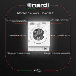 Nardi lave ligne encastrable 60cm LVAS12E