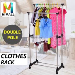 Penderie double pole inox