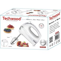 Techwood  batteur à mains 200 W blanc tmm-8001
