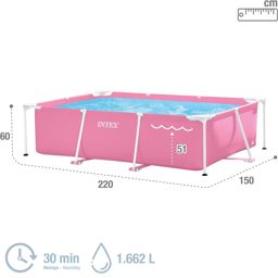 Intex piscine rose 220X150X60cm 28266np