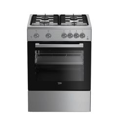 Beko cuisinière pose libre gaz 60cm fsgtr62210gxcs