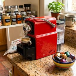 Protefal Machine à café Capsul Blanc 1400W EM-101C Rouge