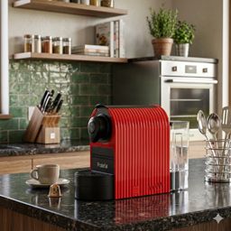 Protefal Machine à café Capsule 1400W EM-201C Rouge