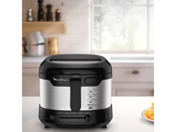 Moulinex friteuse à l'huile 1.8L 1kg Noir Gris Af215D10