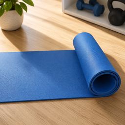 KM SPORT Tapis De Yoga Épais 10 Mm 165 X 60 Cm Bleu