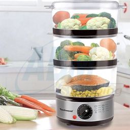 Techwood cuiseur a vapeur 3 Panier 6L TCV-364