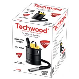 Techwood Aspirateur à Cendres 1200 wat TACS-1226