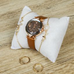 Deur Montre Femme Bracelet Cuir Marron