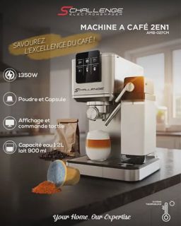 Machine à Café AMB-027CM 20 Bars Poudre Capsule Lait