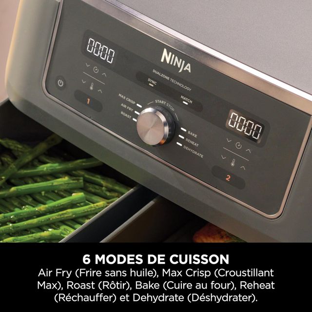 Air Fryer Ninja DualZone 9.5L  6-en-1 Gris friteuse DZ400EU