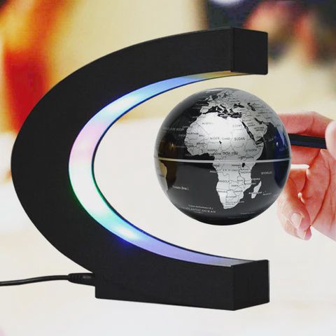 Globe magnétique en lévitation avec lumière LED | Cadeau technologique original pour homme ou père