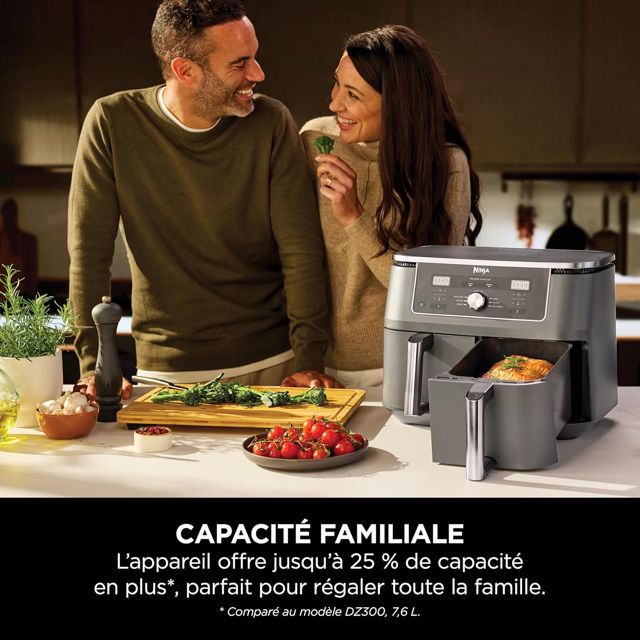 Air Fryer Ninja DualZone 9.5L  6-en-1 Gris friteuse DZ400EU