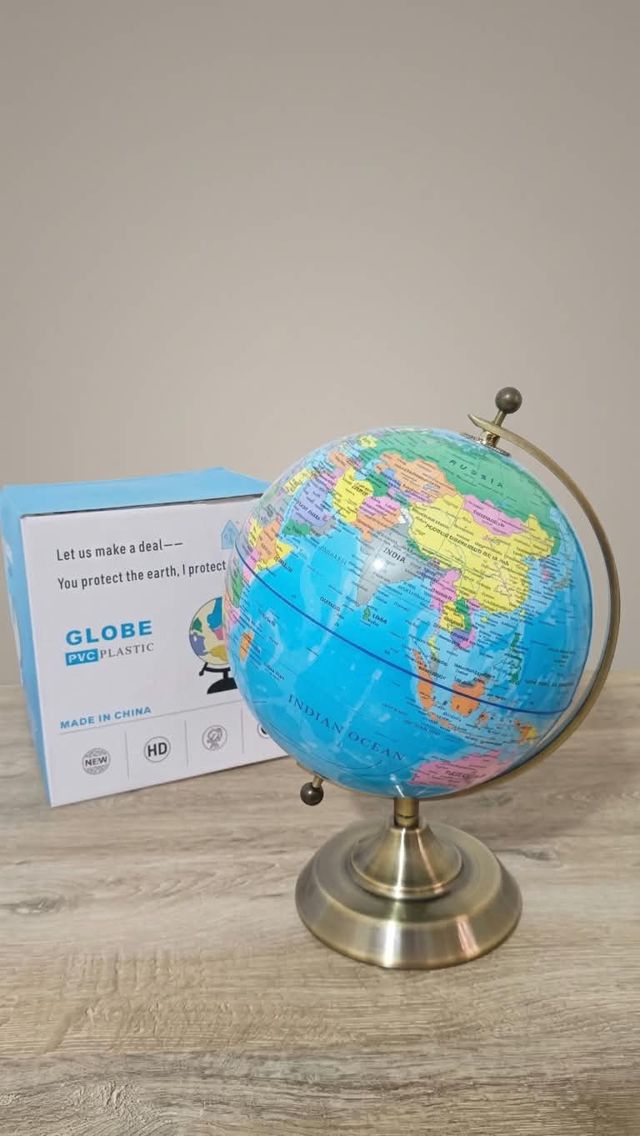 Globe Terrestre 20 cm – Globe Décoratif et Éducatif