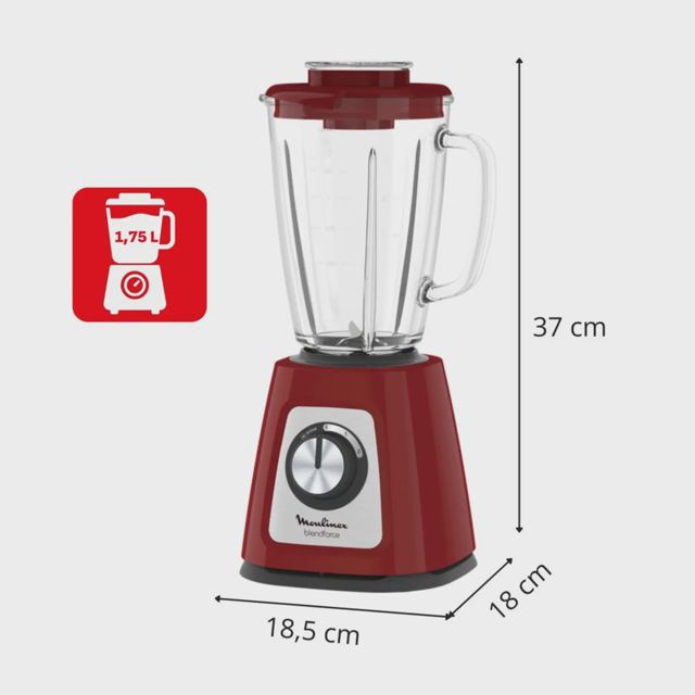 خلاط زجاجي Moulinex blenderforce LM430510