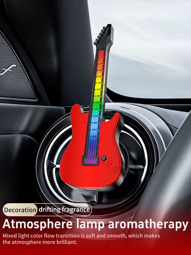 Diffuseur de parfum voiture en forme de guitare LED