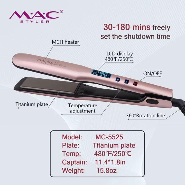 مملس الشعر بشاشة رقمية MAC Styler MC-5525