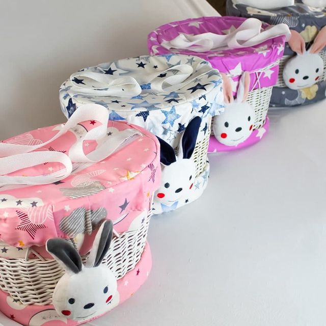 Panier de rangement bébé et enfants-Rose