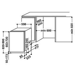 Whirlpool Lave-vaisselle encastré WIC3C26PF