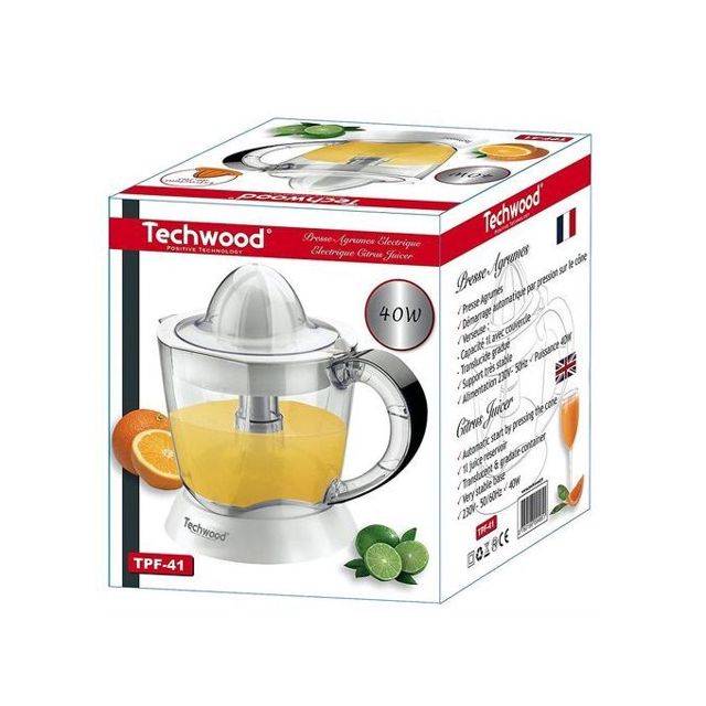 Techwood Presse fruits, 40W, Blanc TPF-41