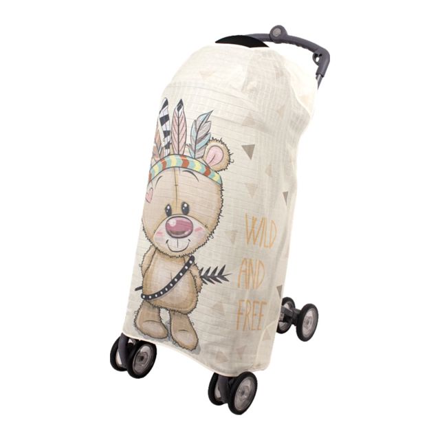 SEVIBEBE Housse de poussette en mousseline