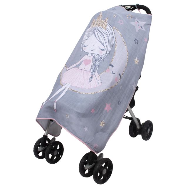 SEVIBEBE Housse de poussette en mousseline