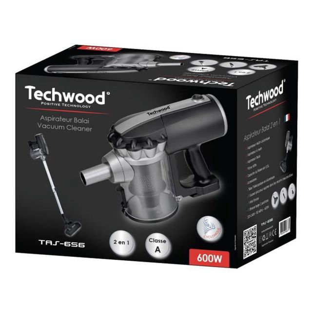 Techwood Aspirateur balai filaire 2 en 1 600W TAS-656