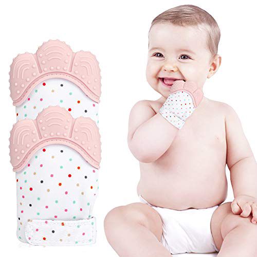 BABYJEM Gant de dentition en silicone