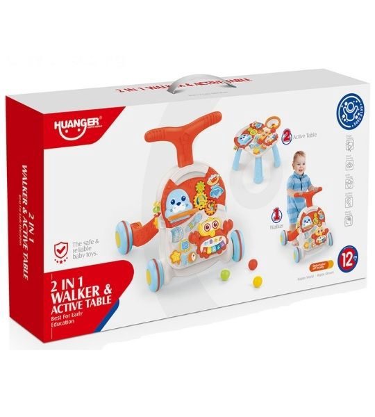 Huanger Trotteur & Table active 2-en-1