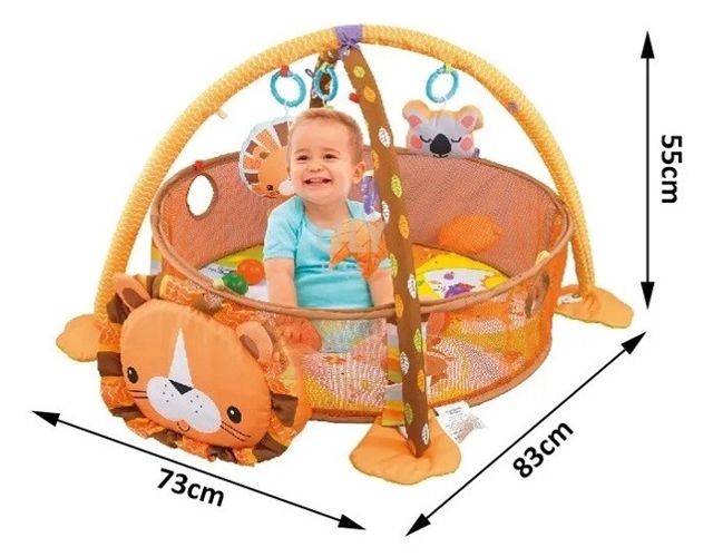 Tapis de jeu 3 en 1- thème des animaux- Lion