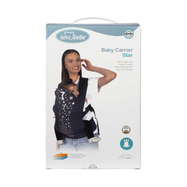 Sevibebe Porte-Bébé Kangourou de luxe Bleu marine