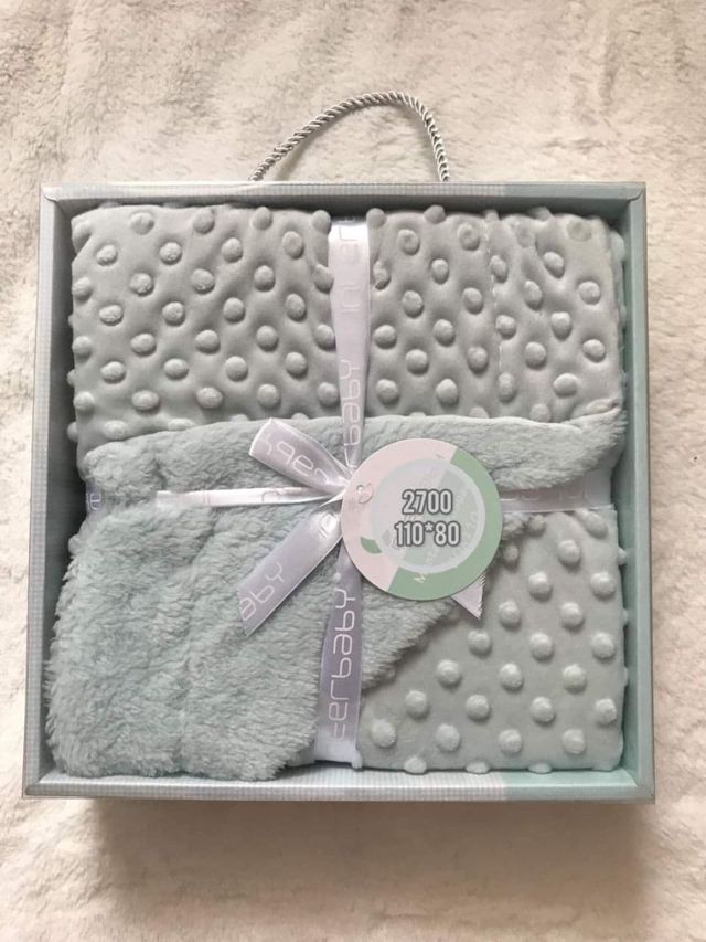 Couverture pour bébé motif cercle Gris