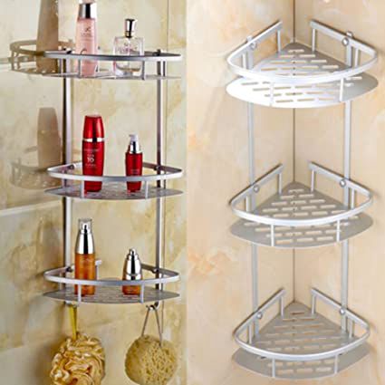 Étagère de coin de salle de bain 3 niveaux