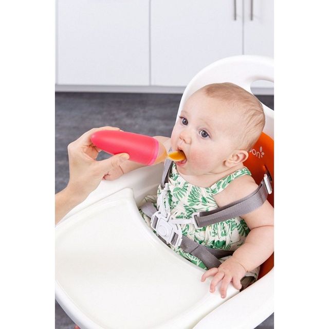 Biberon cuillère en silicone pour bébés Rose