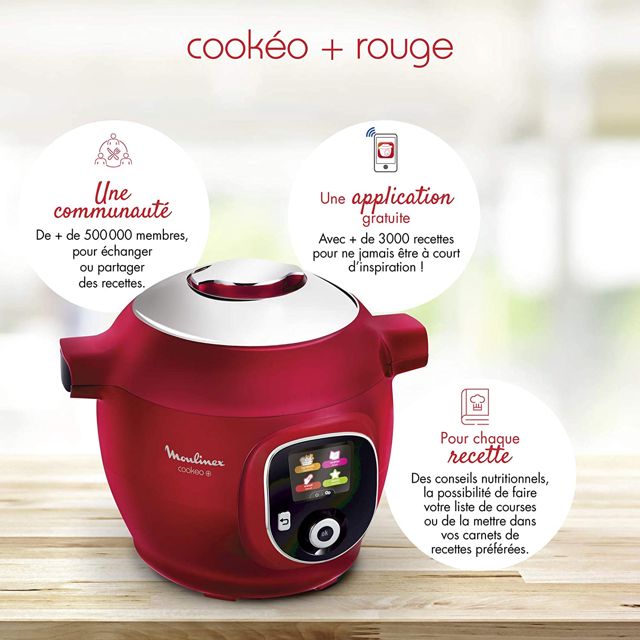 Moulinex cookeo multicuiseur intelligent 6L rouge