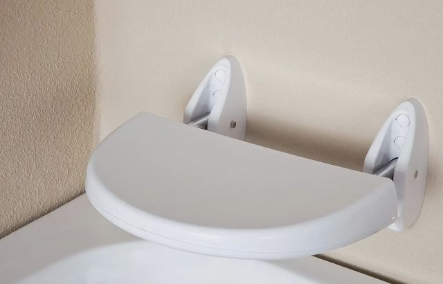 Primanova Tabouret de bain pliant KV07 Blanc