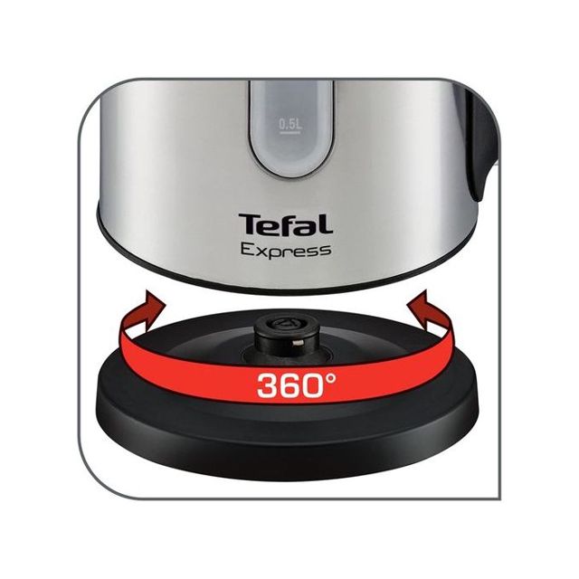 Tefal Bouilloire Express 1.7L Inox Noir KI110F10