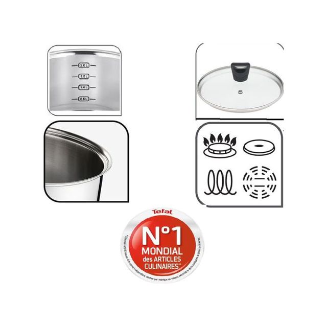 Tefal Poêle Sauteuse Lot De 5 Pièces First Cook B3059202