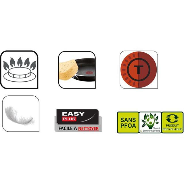 Tefal Poêle Sauteuse Lot De 5 Pièces First Cook B3059202