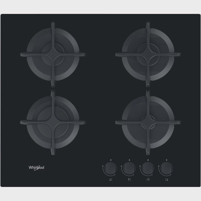 Whirlpool table de cuisson gaz 4 foyers GOB616NB