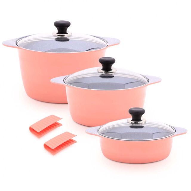balzano Batterie de cuisine 10 pièces Dura - Rose