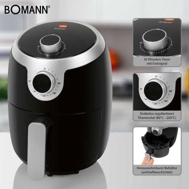 Bomann Friteuse Sans Huile FR6050HCB 1,8 L