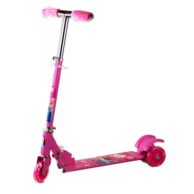 Trottinette Frozen Rose 3 roues hauteur 80cm