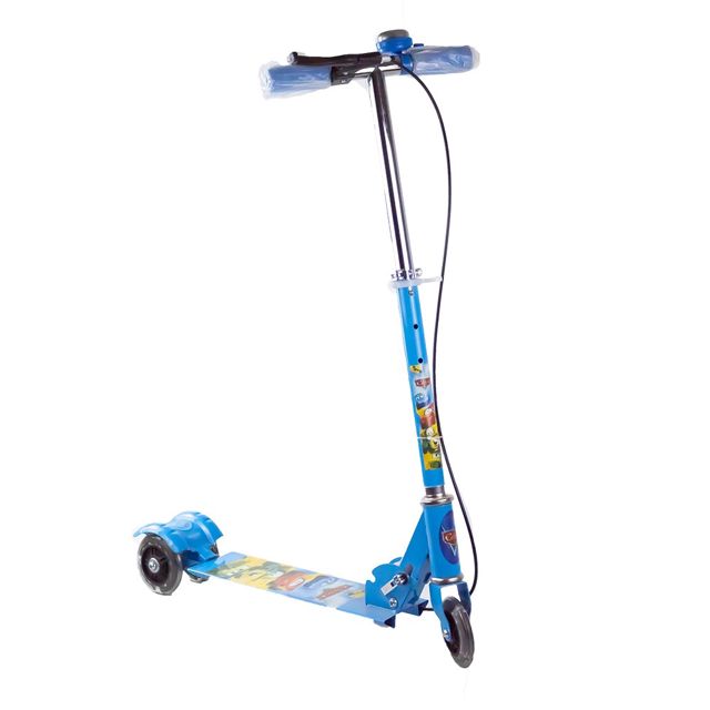 Trottinette Cars Enfants 3 roues avec frein a main aluminum