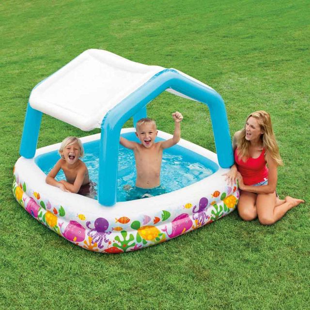 Intex 57470 Piscine d'eau pare-soleil Swin 157x157x122 cm
