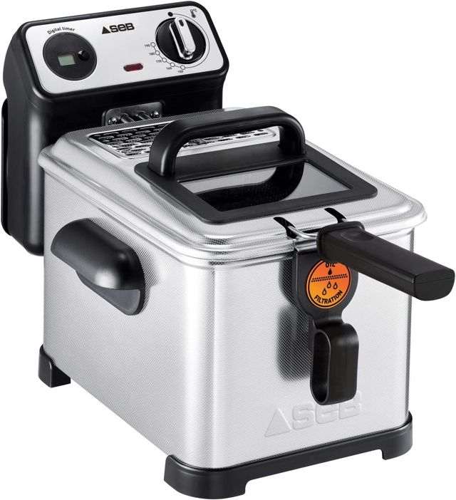 SEB friteuse à l'huil filtra pro inox FR518100