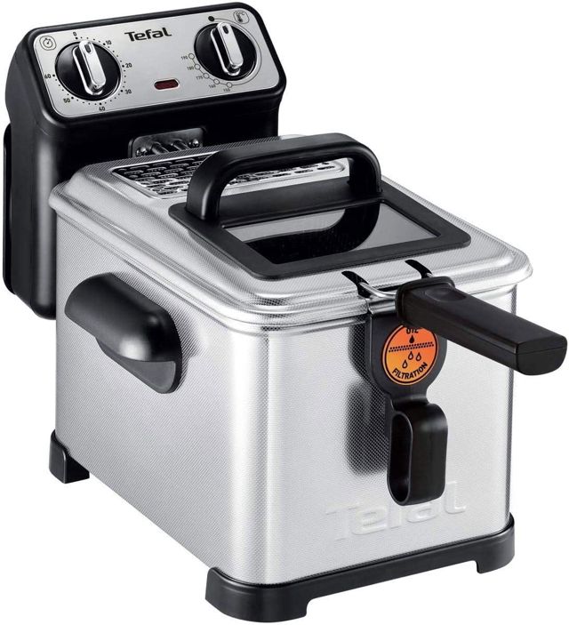 TEFAL Friteuse Filtre Pro Inox Design FR516110 4L d'huile
